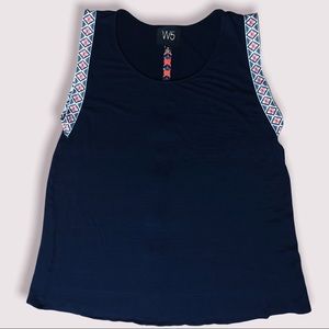 W5‎ Blue Women’s Sleeveless Top Sz M